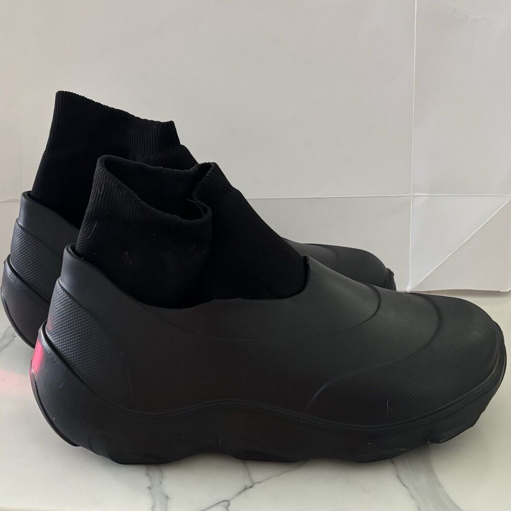 Zara Men’s Black Rubber Sock Boot Size 43/9.5-10 Rick Owens Style Lightly Used